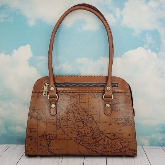 Patricia Nash Calvi Satchel Signature Map NEW - Picture 1 of 11